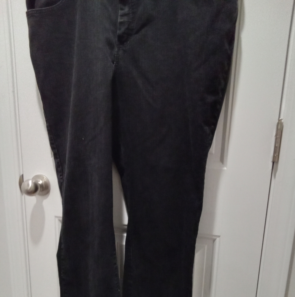 Riders By Lee Plus Size 16W Black Mid Rise Straight Leg Denim Blue Jeans